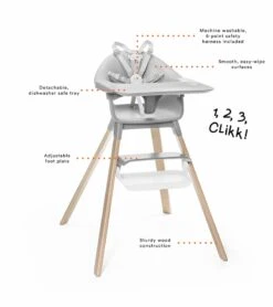 Stokke Clikk High Chair Travel Bundle - Fjord Blue -Little Unicorn Store stokke clikk high chair travel bundle fjord blue 190