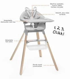 Stokke Clikk High Chair Travel Bundle - Midnight Black -Little Unicorn Store stokke clikk high chair travel bundle midnight black 138