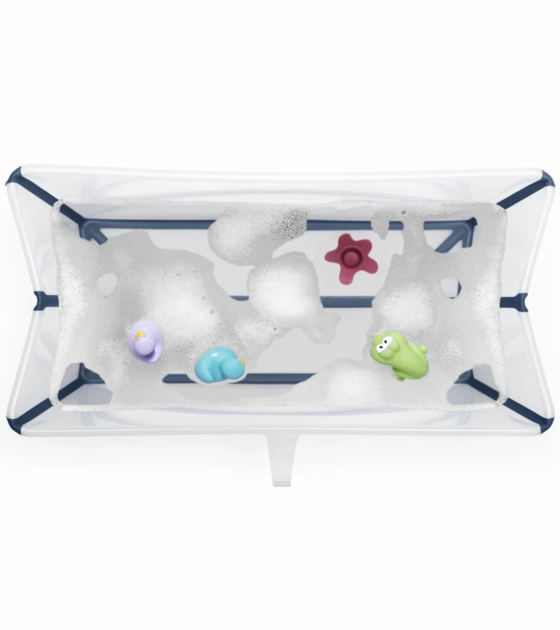 Stokke Flexi Bath Heat Sensitive Tub + Newborn Support - Transparent Blue 5 Stokke Flexi Bath Heat Sensitive Tub + Newborn Support - Transparent Blue - Image 3
