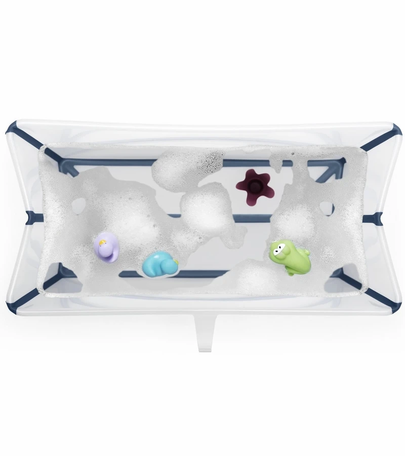 Stokke Flexi Bath Heat Sensitive Tub + Newborn Support - Transparent Blue 6 Stokke Flexi Bath Heat Sensitive Tub + Newborn Support - Transparent Blue - Image 4