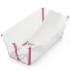 Stokke Flexi Bath Heat Sensitive Tub + Newborn Support - Transparent Pink -Little Unicorn Store stokke flexi bath heat sensitive tub newborn support transparent pink 118