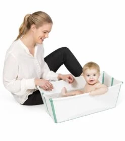 Stokke Flexi Bath Heat Sensitive - White Aqua 11 Stokke Flexi Bath Heat Sensitive - White Aqua -Little Unicorn Store stokke flexi bath heat sensitive white aqua 135