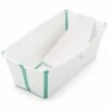 Stokke Flexi Bath & Newborn Support - White/Aqua -Little Unicorn Store stokke flexi bath newborn support white aqua 98