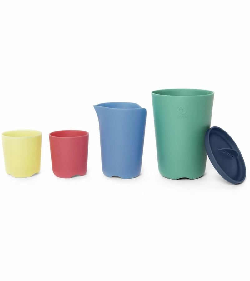 Stokke Flexi Bath Toy Cups - Multi 3 Stokke Flexi Bath Toy Cups - Multi