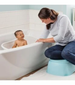 Summer Infant Deluxe Right Height Bathtub - Blue -Little Unicorn Store summer infant deluxe right height bathtub blue 27