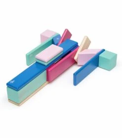 Tegu 24 Piece Magnetic Wooden Block Set - Blossom -Little Unicorn Store tegu 24 piece magnetic wooden block set blossom 154