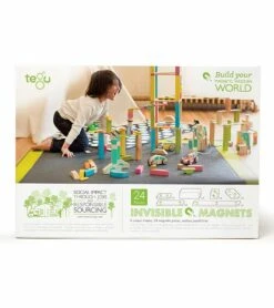 Tegu 24 Piece Magnetic Wooden Block Set - Blues 11 Tegu 24 Piece Magnetic Wooden Block Set - Blues -Little Unicorn Store tegu 24 piece magnetic wooden block set blues 136