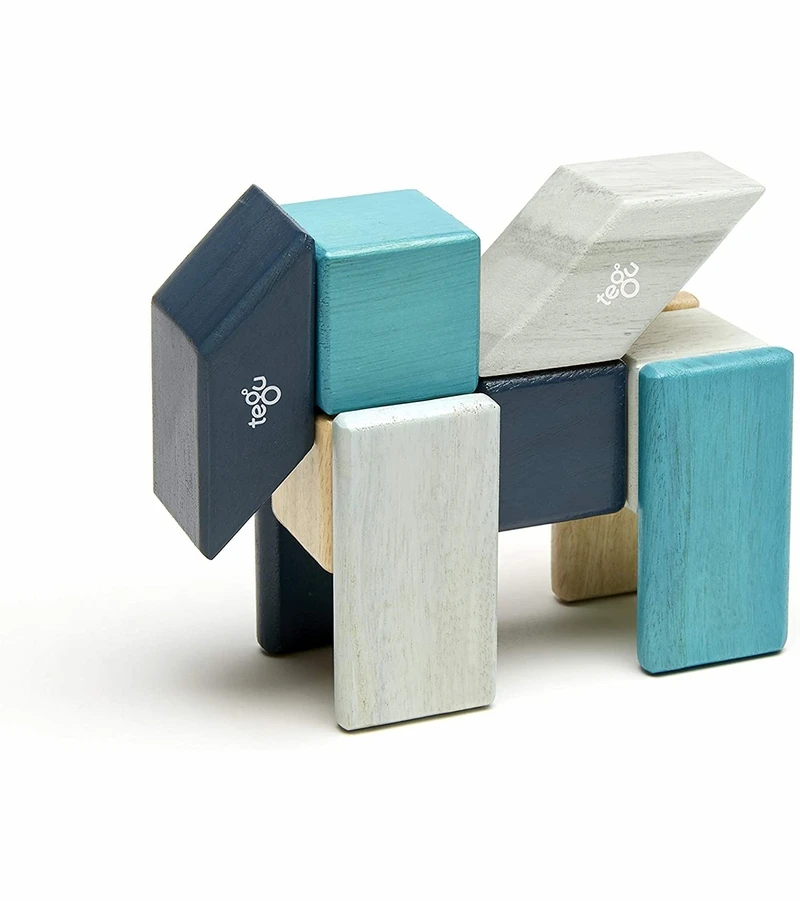 Tegu 24 Piece Magnetic Wooden Block Set - Blues 7 Tegu 24 Piece Magnetic Wooden Block Set - Blues - Image 5