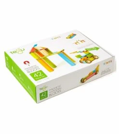 Tegu 42 Piece Magnetic Blocks Set - Tegu Tints -Little Unicorn Store tegu 42 piece magnetic blocks set tegu tints 180