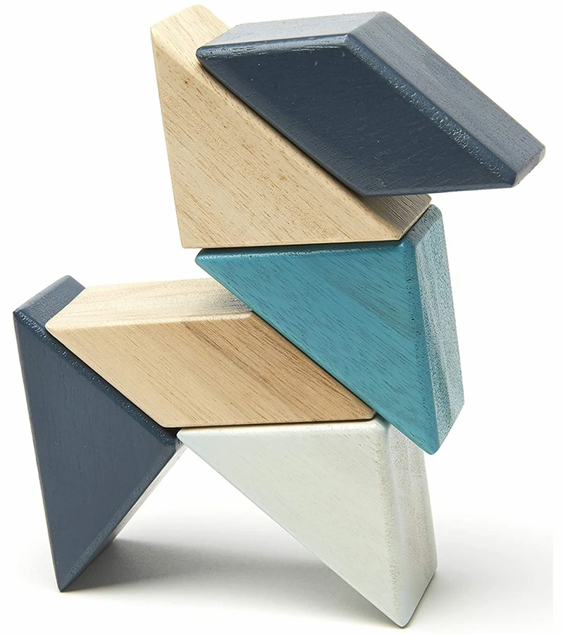 Tegu Pocket Pouch Prism 6 Piece Magnetic Blocks - Blues 5 Tegu Pocket Pouch Prism 6 Piece Magnetic Blocks - Blues - Image 3