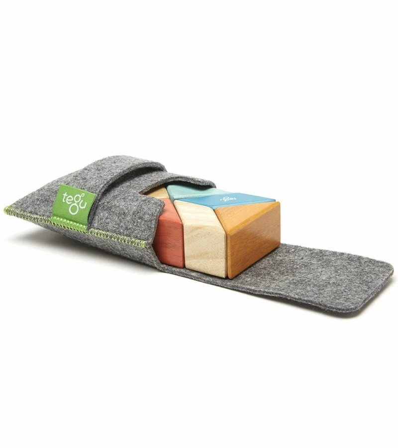 Tegu Pocket Pouch Prism 6 Piece Magnetic Blocks - Sunset 4 Tegu Pocket Pouch Prism 6 Piece Magnetic Blocks - Sunset - Image 2