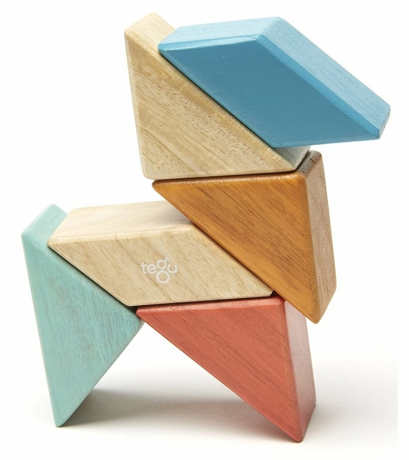 Tegu Pocket Pouch Prism 6 Piece Magnetic Blocks - Sunset 6 Tegu Pocket Pouch Prism 6 Piece Magnetic Blocks - Sunset - Image 4
