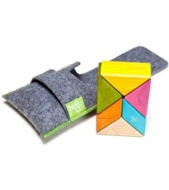 Tegu Pocket Pouch Prism 6 Piece Magnetic Blocks - Tegu Tints