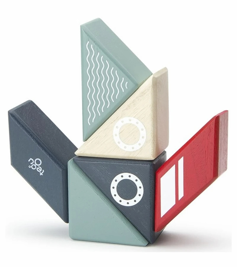 Tegu Travel Pals 6 Piece Magnetic Blocks - Tugboat 8 Tegu Travel Pals 6 Piece Magnetic Blocks - Tugboat - Image 6