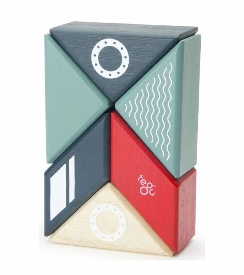 Tegu Travel Pals 6 Piece Magnetic Blocks - Tugboat 9 Tegu Travel Pals 6 Piece Magnetic Blocks - Tugboat - Image 7