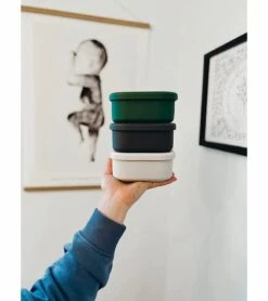 The Dearest Grey Mini Bento Box - Emerald -Little Unicorn Store the dearest grey mini bento box emerald 86