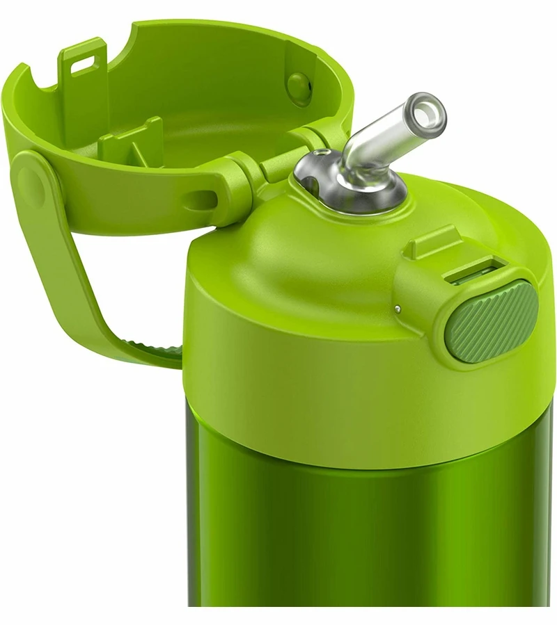 Thermos FUNtainer Vacuum Insulated Stainless Steel Straw Water Bottle 12oz - Lime 4 Thermos FUNtainer Vacuum Insulated Stainless Steel Straw Water Bottle 12oz - Lime - Image 2