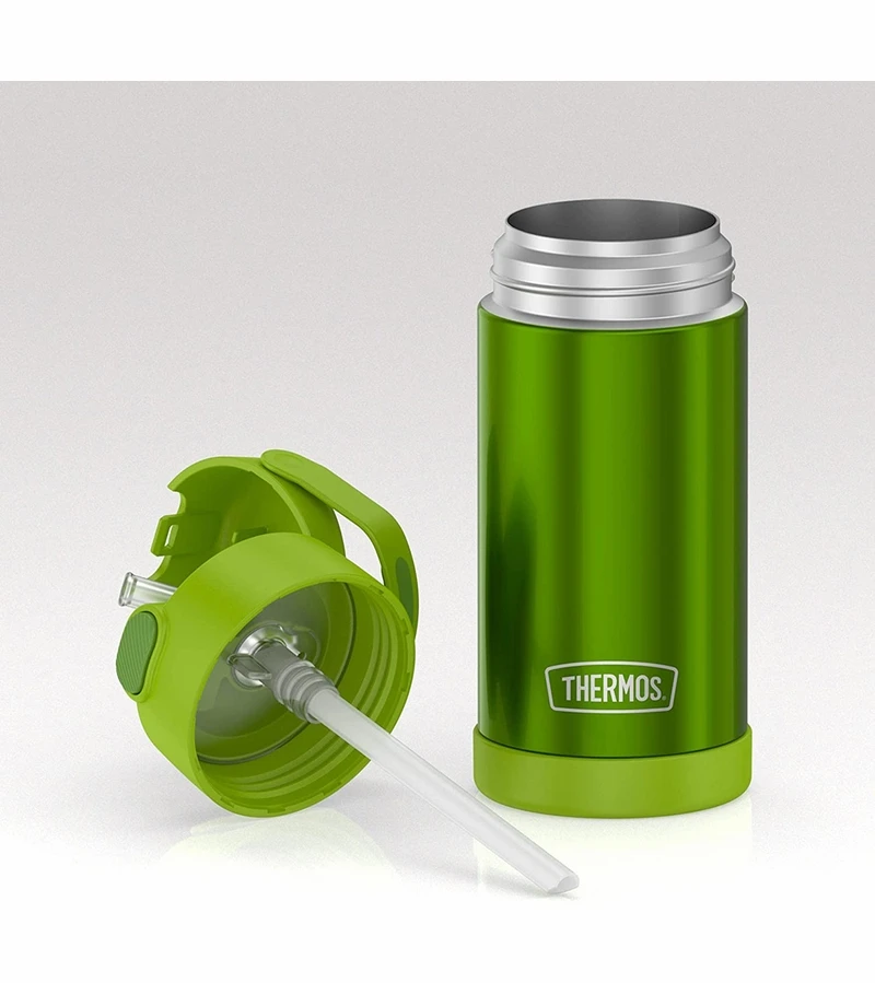Thermos FUNtainer Vacuum Insulated Stainless Steel Straw Water Bottle 12oz - Lime 5 Thermos FUNtainer Vacuum Insulated Stainless Steel Straw Water Bottle 12oz - Lime - Image 3