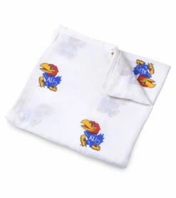 Three Little Anchors College Swaddle Blanket - Kansas Jayhawks