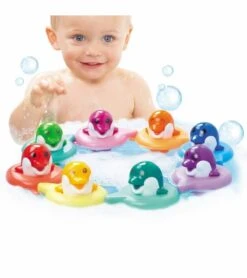 TOMY Do Re Mi Dolphins Bath Toy -Little Unicorn Store tomy do re mi dolphins bath toy 28