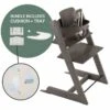 Stokke Tripp Trapp Complete High Chair Bundle - Hazy Grey / Birds Blue -Little Unicorn Store tripp trapp complete high chair bundle hazy grey birds blue 129
