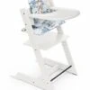 Tripp Trapp High Chair And Cushion With Stokke Tray - White / Waves Blue -Little Unicorn Store tripp trapp high chair and cushion with stokke tray white waves blue 70