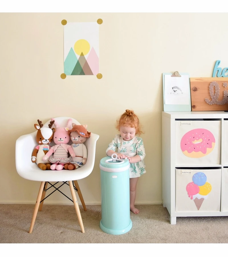 Ubbi® Ubbi Diaper Pail - Mint 4 Ubbi® Ubbi Diaper Pail - Mint - Image 2
