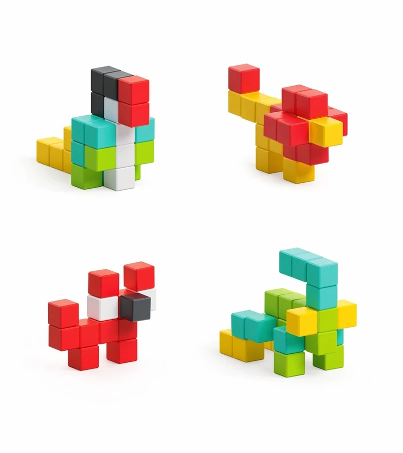 Ukidz PIXIO-100 Magnetic Blocks In 6 Colors 4 Ukidz PIXIO-100 Magnetic Blocks In 6 Colors - Image 2