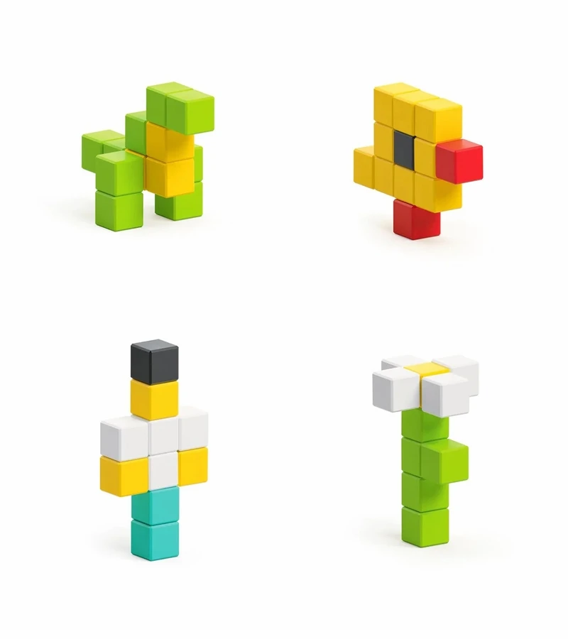 Ukidz PIXIO-100 Magnetic Blocks In 6 Colors 5 Ukidz PIXIO-100 Magnetic Blocks In 6 Colors - Image 3