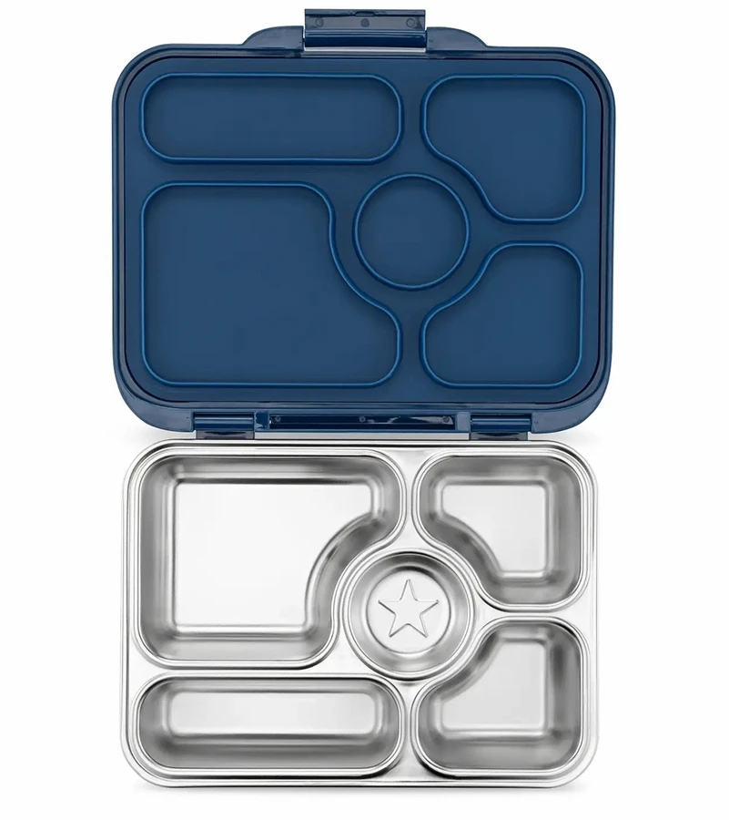 Yumbox Leakproof Bento Lunchbox, Presto Stainless Steel - Santa Fe Blue 4 Yumbox Leakproof Bento Lunchbox, Presto Stainless Steel - Santa Fe Blue - Image 2