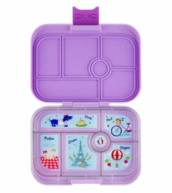 Yumbox Original Leakproof Bento Lunchbox, 6 Compartment - Lulu Purple / Paris Tray