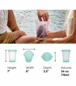 Zip Top Large Cup - Peach -Little Unicorn Store zip top large cup peach 97