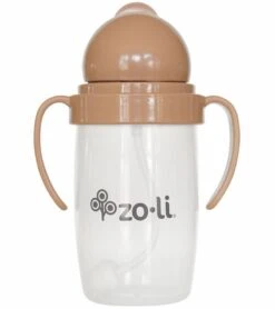 Zoli Bot 2.0 Weighted Straw Sippy Cup, 10oz - Sand Stone
